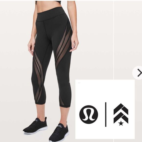 Lululemon Barry's Never Still Crop 21" Leggings Women's Size 2 black NWT vintage - Picture 2 of 8